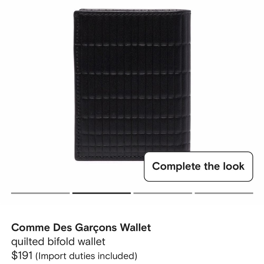 comme des garçons black leather wallet